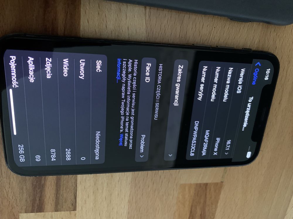 Apple Iphone X 256GB +etui +nowy kabel space gray nowa  bateria