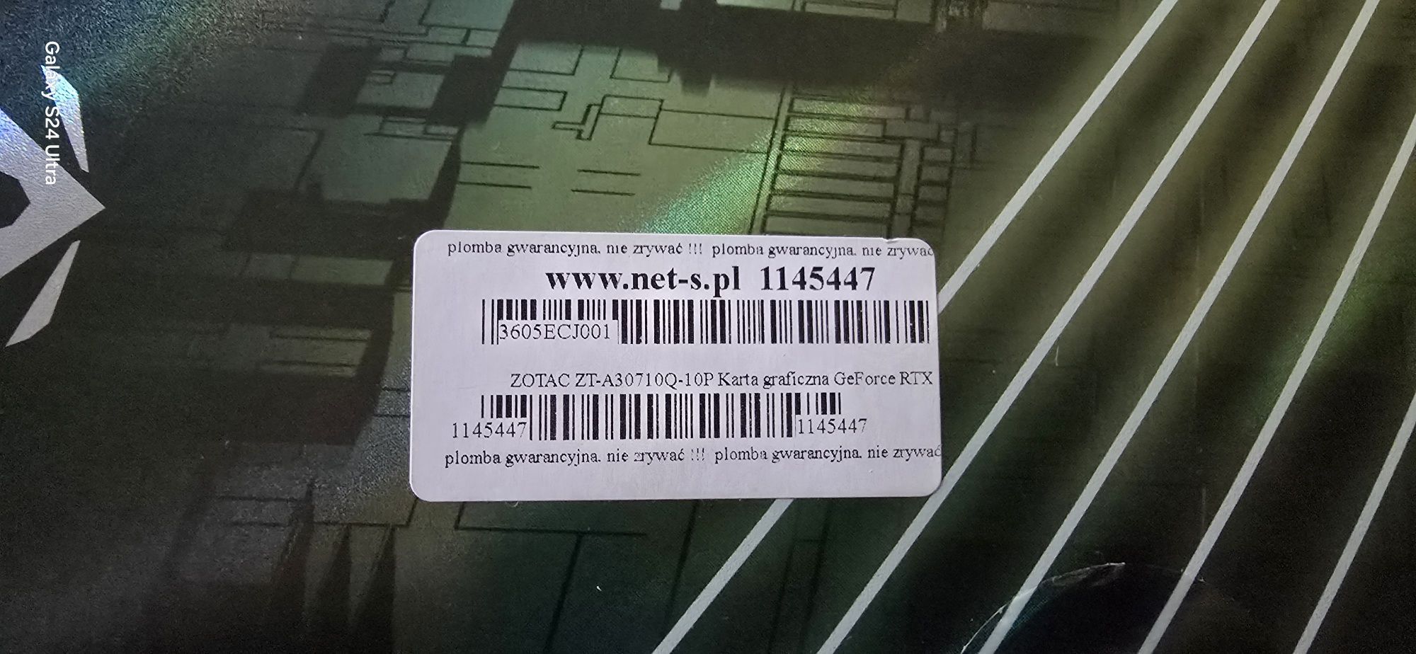 RTX 3070 Ti Trinity 8 GB Zotac Gwarancja