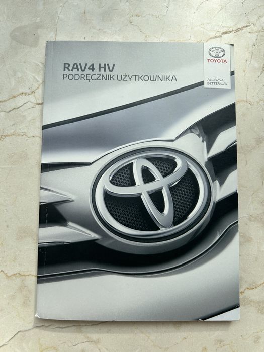 Podręcznik użytkownika Toyota RAV4 HV w świetnym stanie.