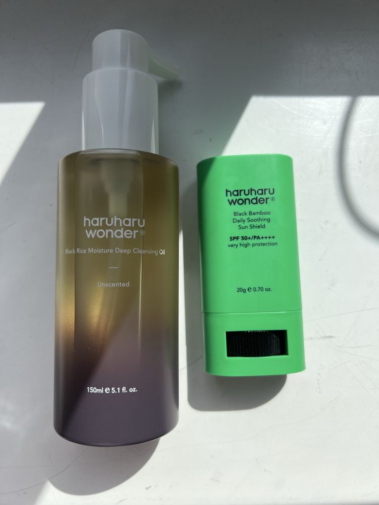 Koreańskie Haruharu wonder olejek i krem SPF 50+