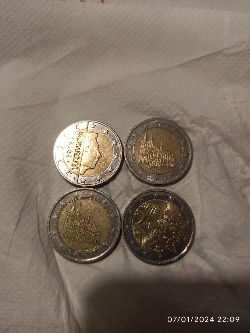 Moedas usadas de 2€ raras