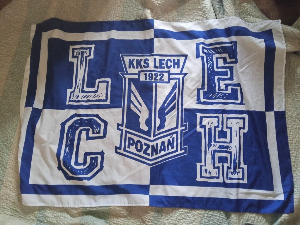 Lech Poznań flaga dla kibiców Kolejorza