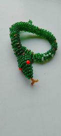 bransoletka waz wykonana z koralikow / bracelet snake made of beads