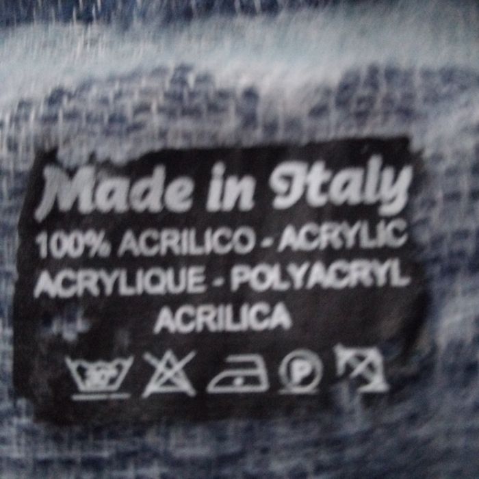 Szal błękitno-szaro-biały