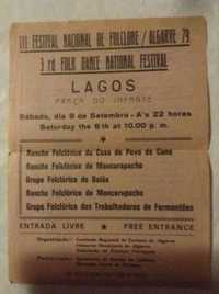 Cartaz do III Festival Nacional de Folclore / Algarve 1979
