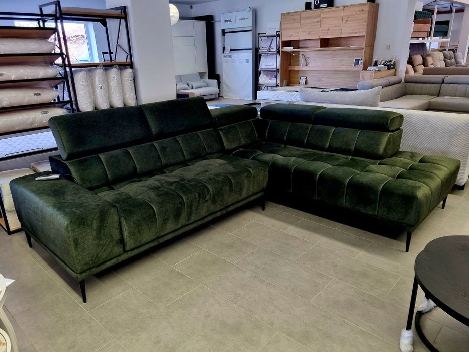 Narożnik Madryt z elektrycznie wysuwanym siedziskiem