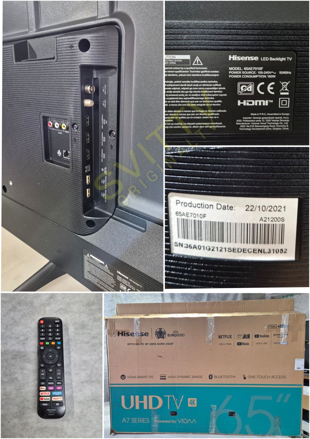 Телевізор HISENSE 65AE7010F | 4К UHD | HDR | Wi-Fi | SmartTv | T2 |