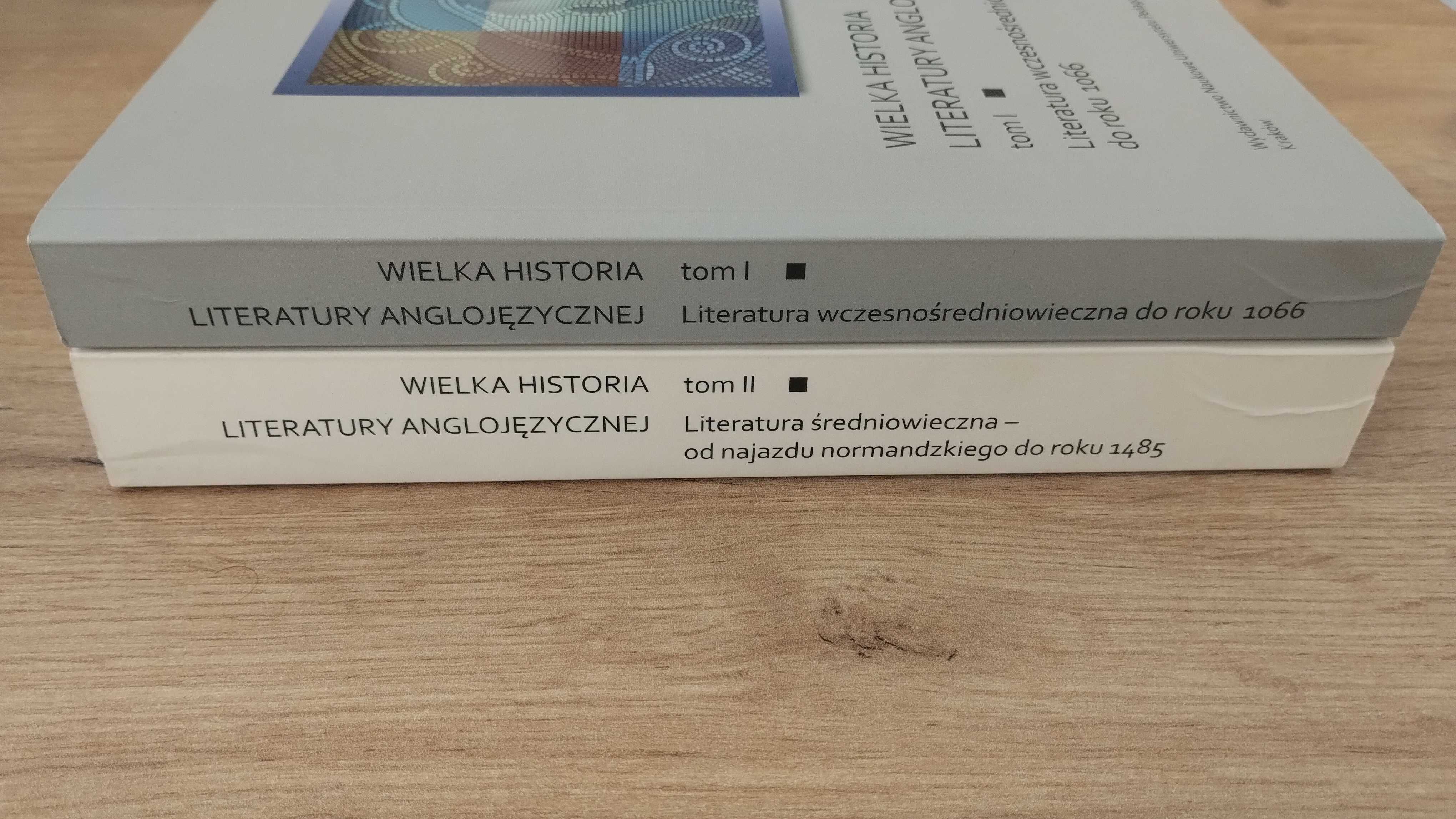 2x Wielka historia literatury anglojęzycznej tom 1-2