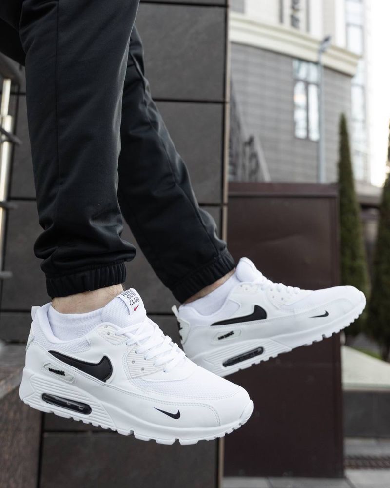 Чоловічі кросівки найк аір макс Nike Air Max 90 White 40,41,42,43,44