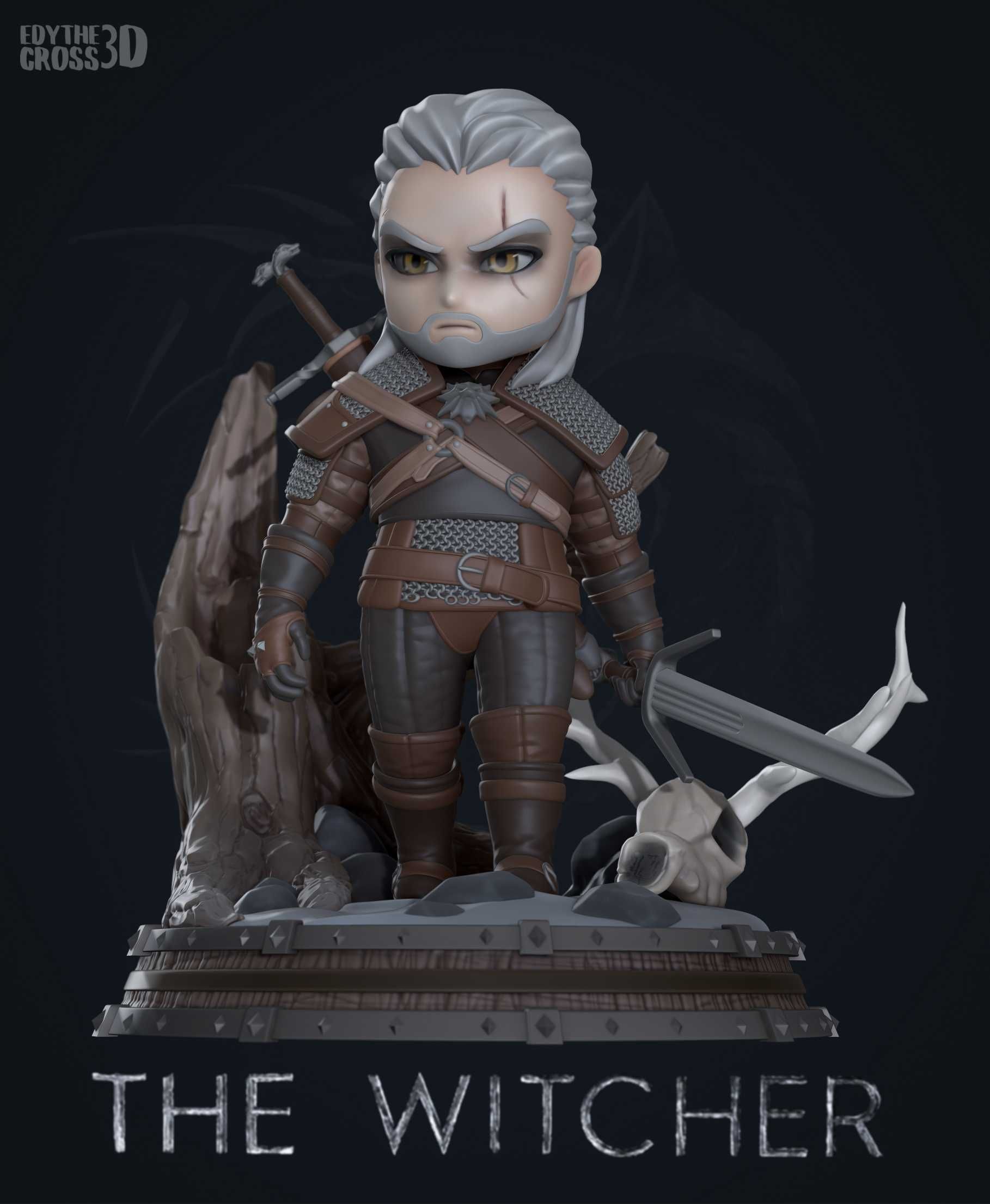 Mini figurka Geralta z Rivi Wiedźmin