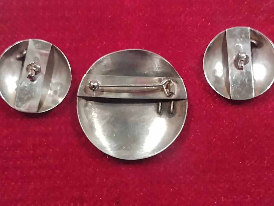 Srebrna broszka i kolczyki