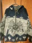 Sweter wełniany indiański wzory indiańskie vintage retro