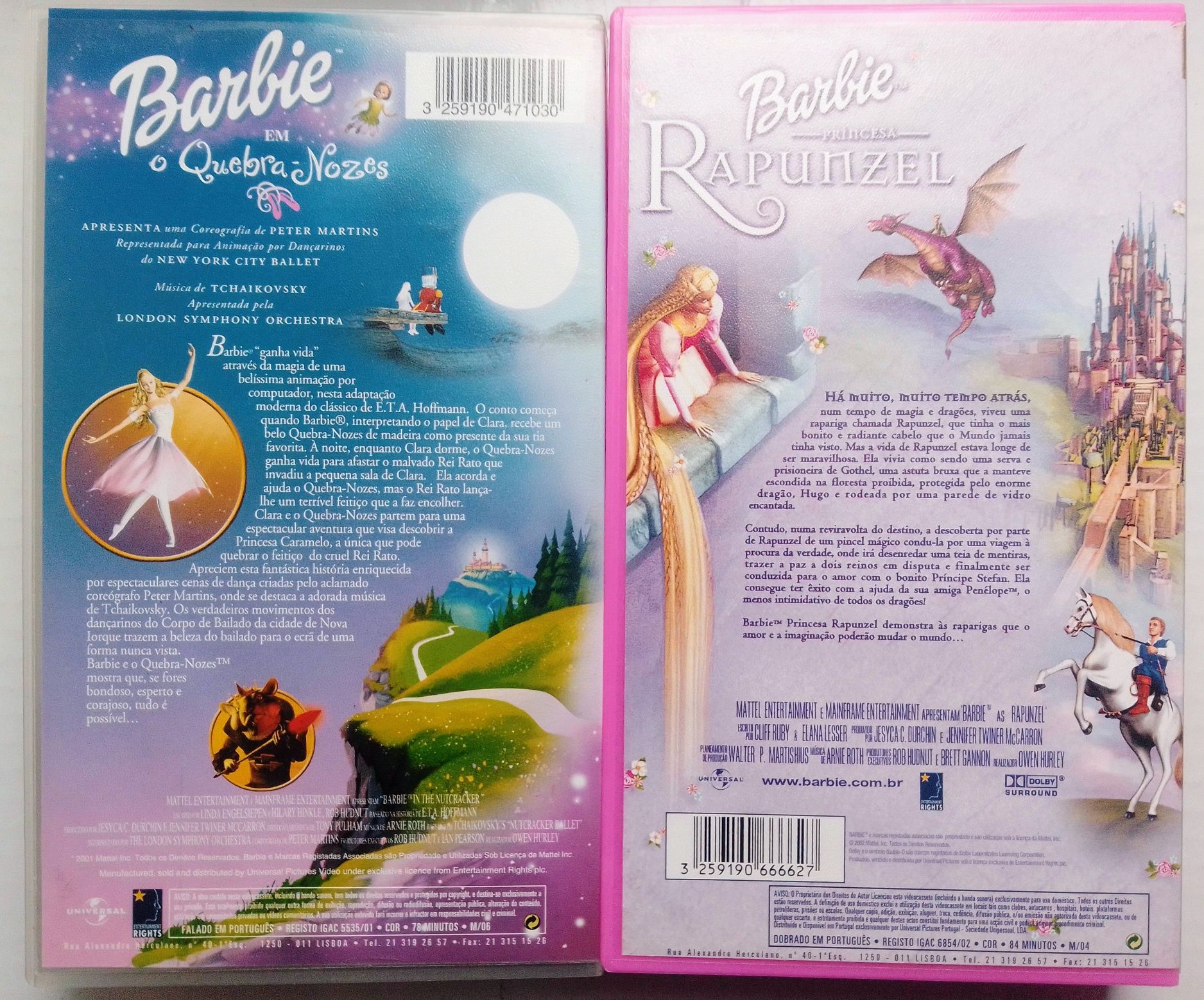 Cassetes VHS Barbie as duas 10€.