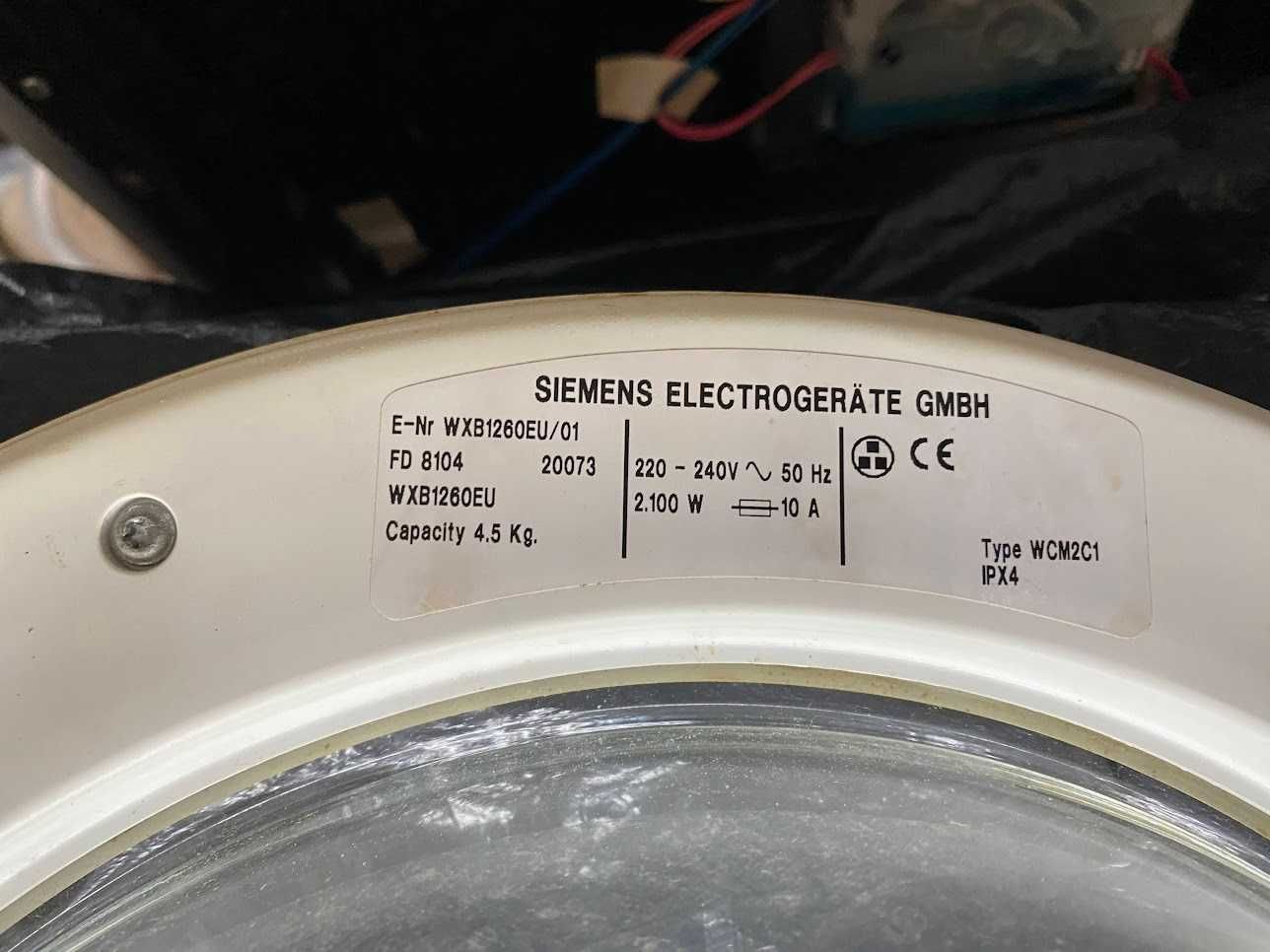 Drzwi do pralki siemens WXB1260EU
