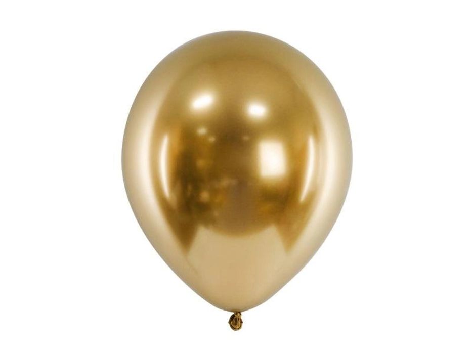 Balony Glossy złoty 30cm 50szt PartyDeco oprawa: folia