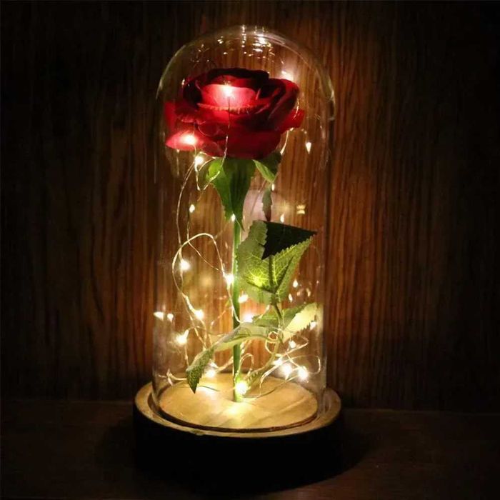 Роза в колбі з LED підсвіткою на подарунок