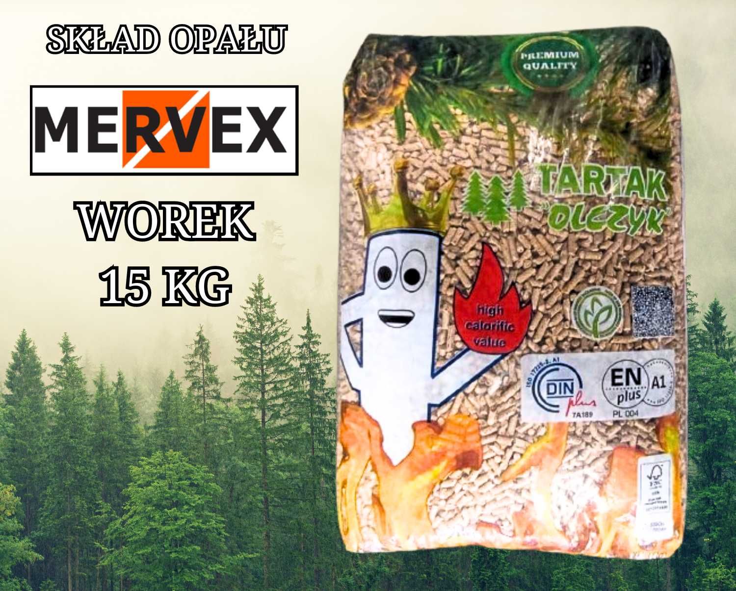 Pellet Olczyk certyfikat ENplus A1-DIN plus super cena KURIER