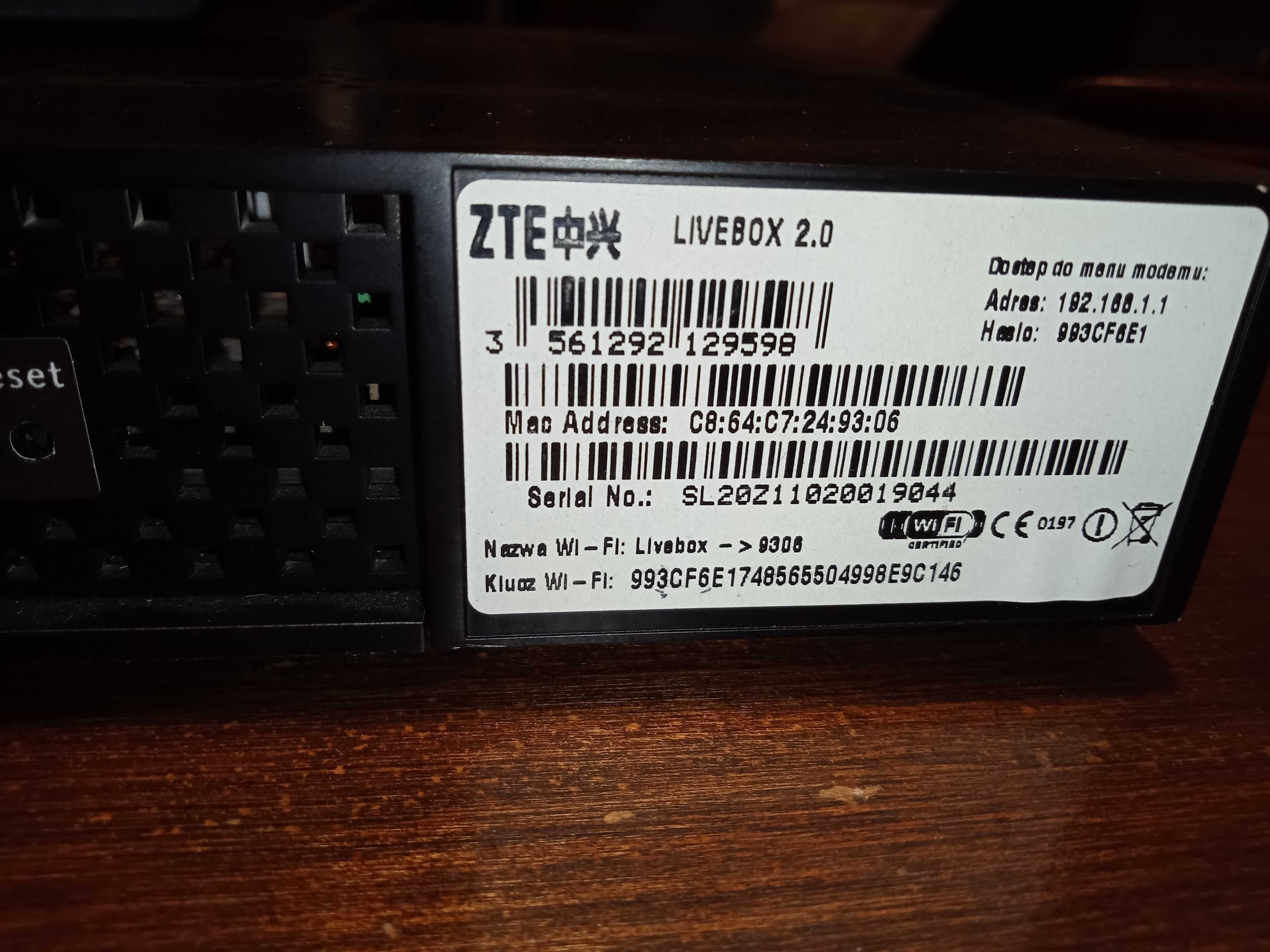 Modem Livebox 2.0 Orange