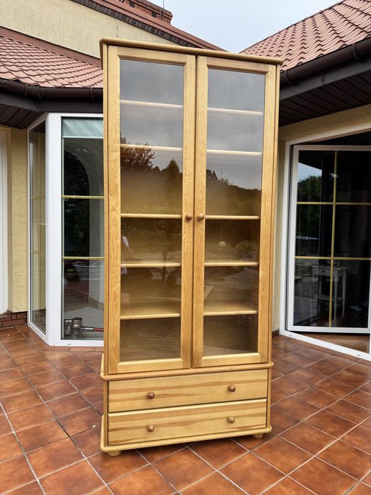 Witryna drewni stylowa półki regał kredens szafka szafa etażerka komod