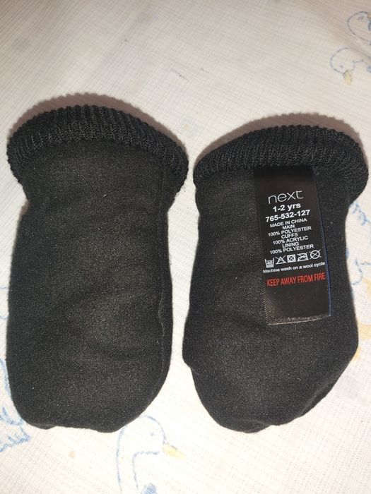 Зимние варежки краги рукавиці NEXT 1-2 года, 80-92 см