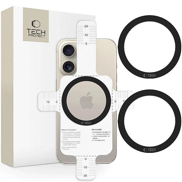 Pierścień Tech-Protect MMP-110/2w1 MagSafe - czarny / czarny