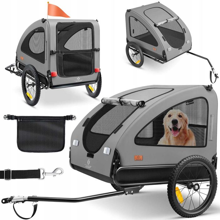 Przyczepa rowerowa dla psa Kesser maksymalna waga psa 45kg Transporter