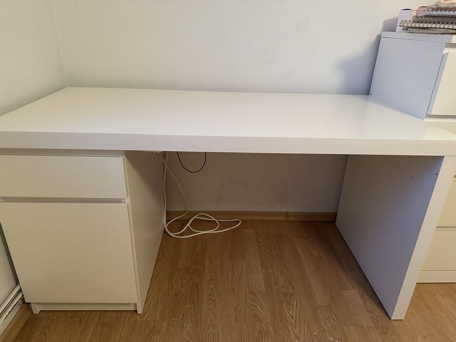 biurko malm ikea stan bardzo dobry