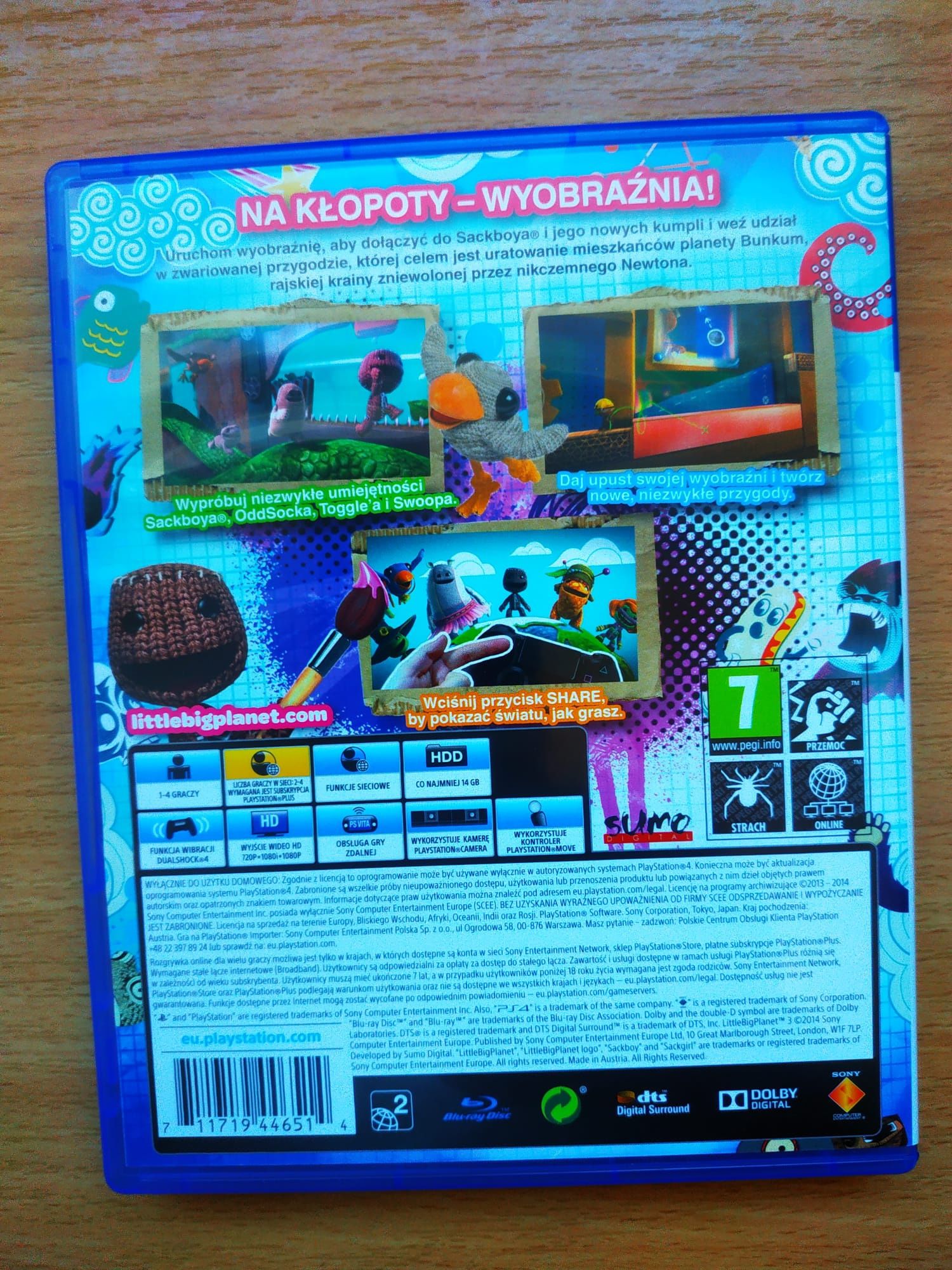 Little Big Planet 3 ps4,pl, stan bdb, możliwa wysyłka olx..