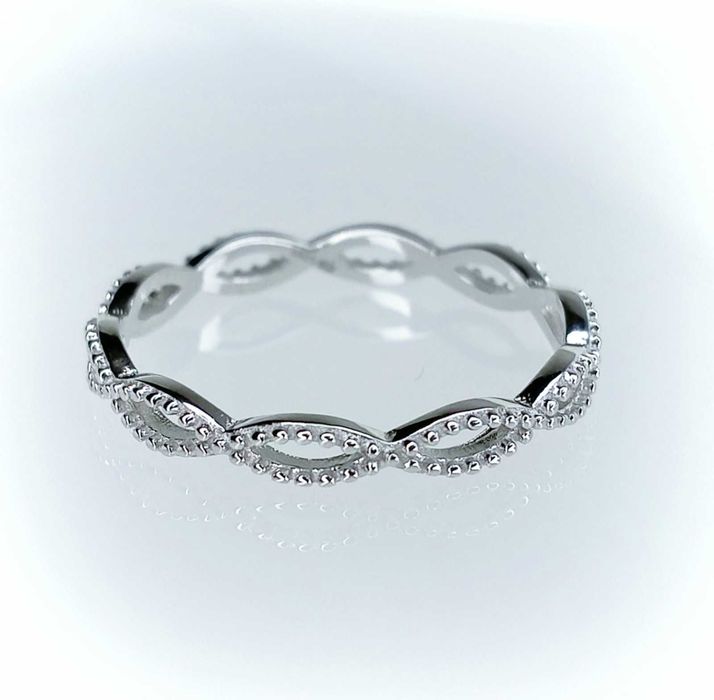 Srebrny pierścionek obrączka pr.925 r.8