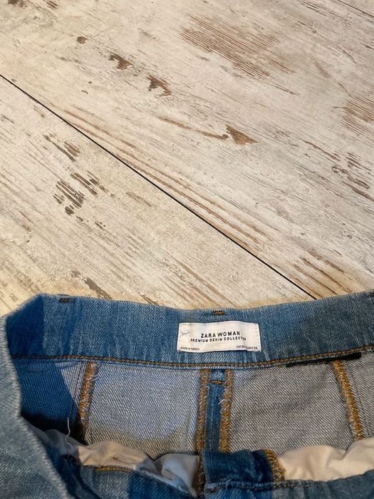 Spodenki jeansowe zara z wysokim stanem luźne m vintage