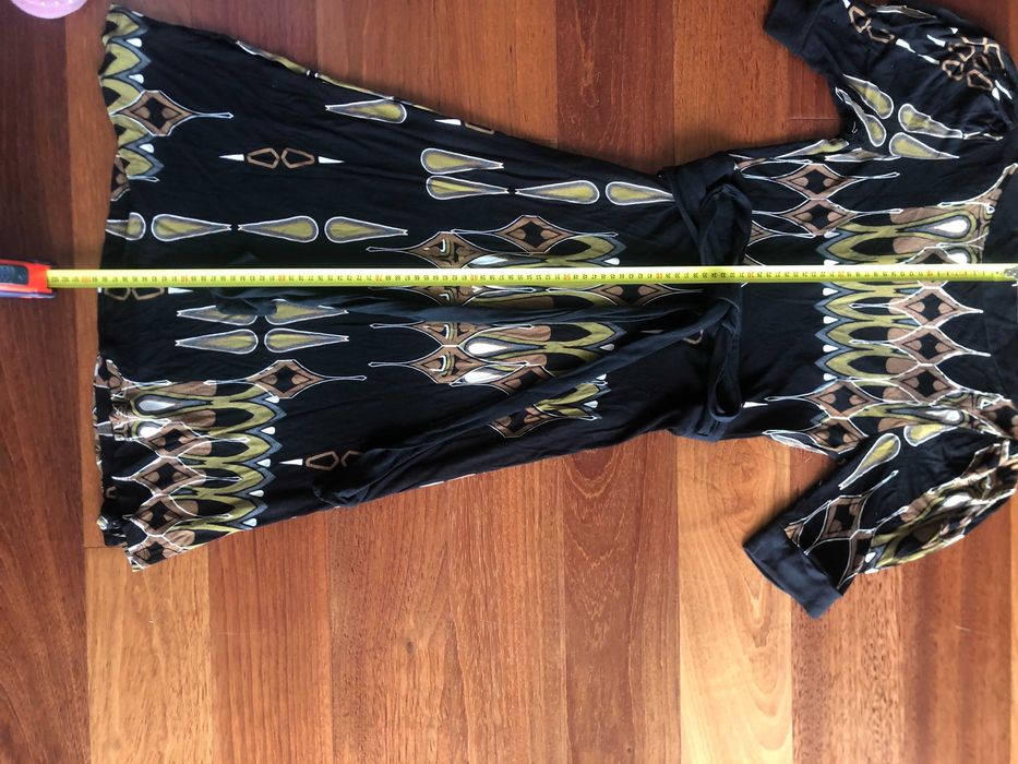 Mango Suit Vestido preto traçado - M