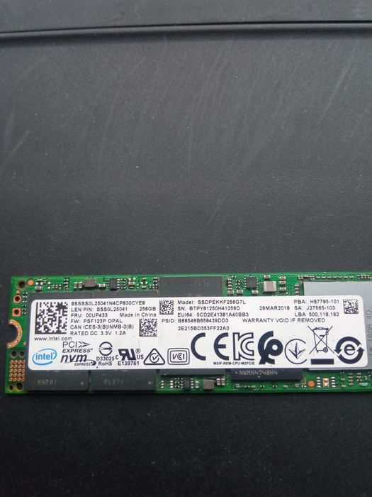 SSD 256Gb NVMe PCle Gen3 x4 M.2 2280