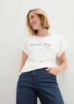 B.P.C t-shirt biały z cekinowym wzorem i napisem r.52/54