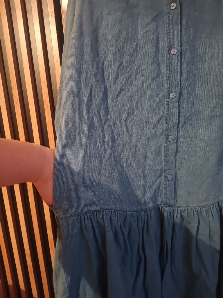 Dżinsowa letnia sukienka Marc OPolo jeans koszula plus size L/XL bufki