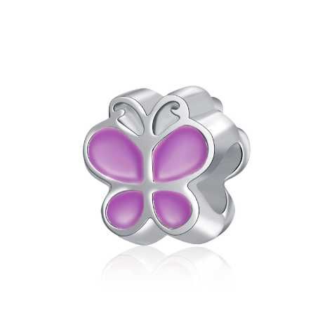 CHARMS Zawieszka Fioletowy Motyl do Pandora APART Idealna na Prezent