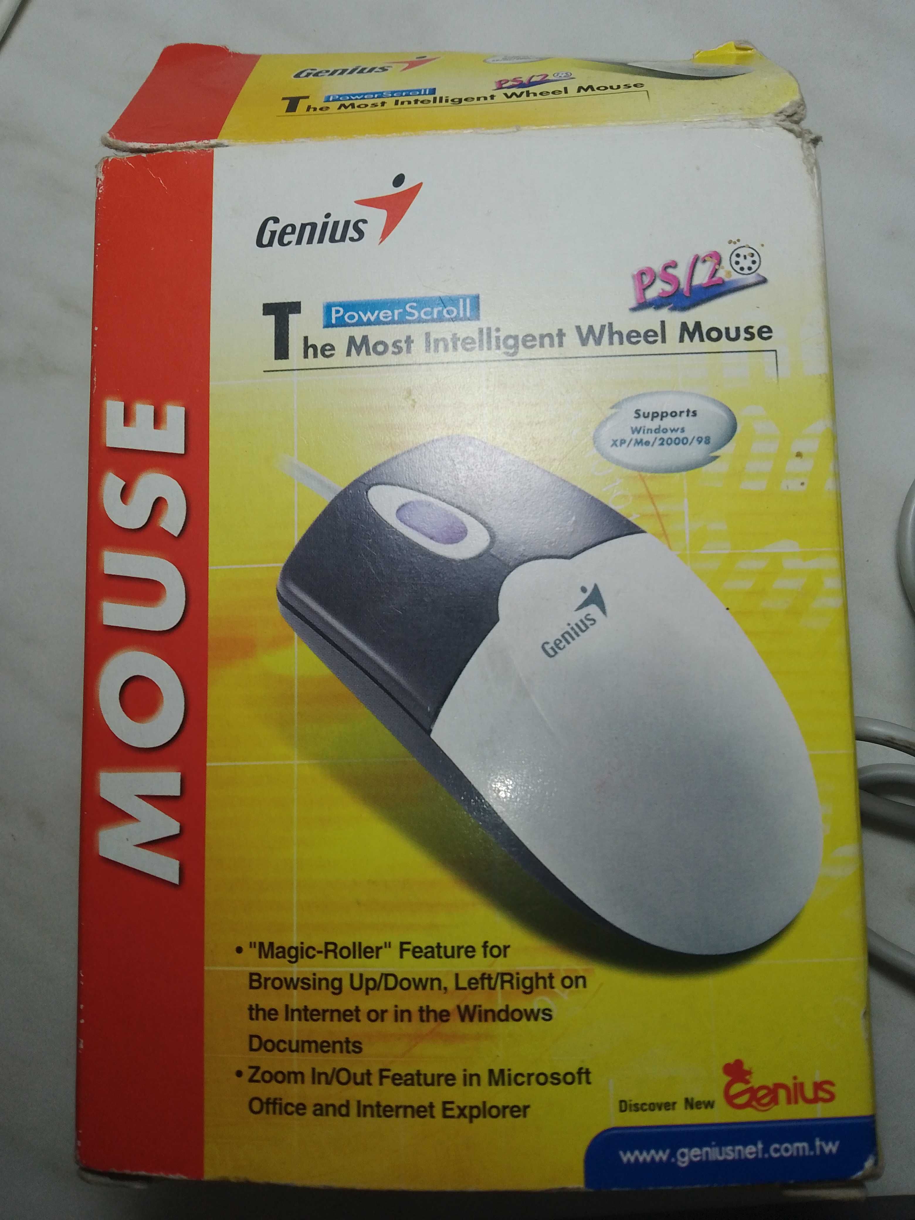 Ретро мышка GENIUS ps2 (новая) в коробке 1998-2000г.