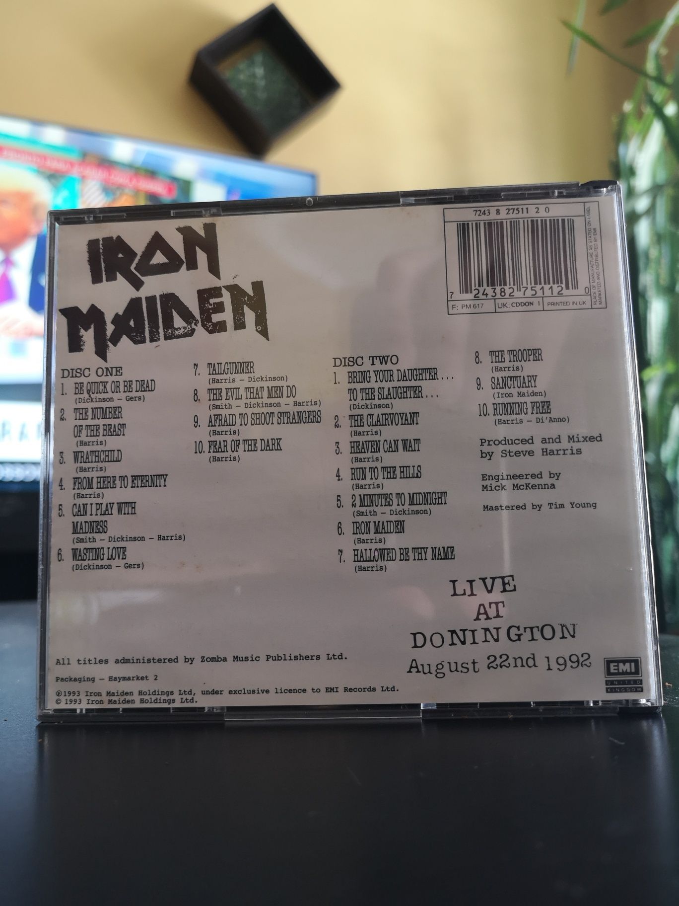 Iron Maiden Cd Duplo  Raro Live at Donington 1992