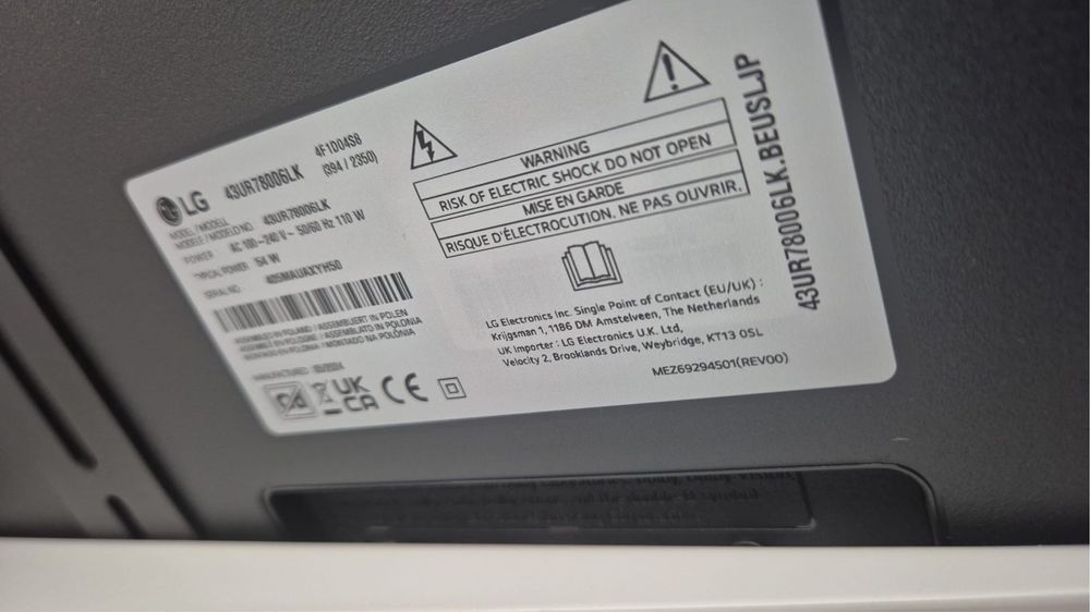 Tv LG como nova 43 polegadas