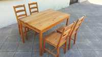 Stół ikea+ 4 krzesla Ikea Jokkmokk drewniany