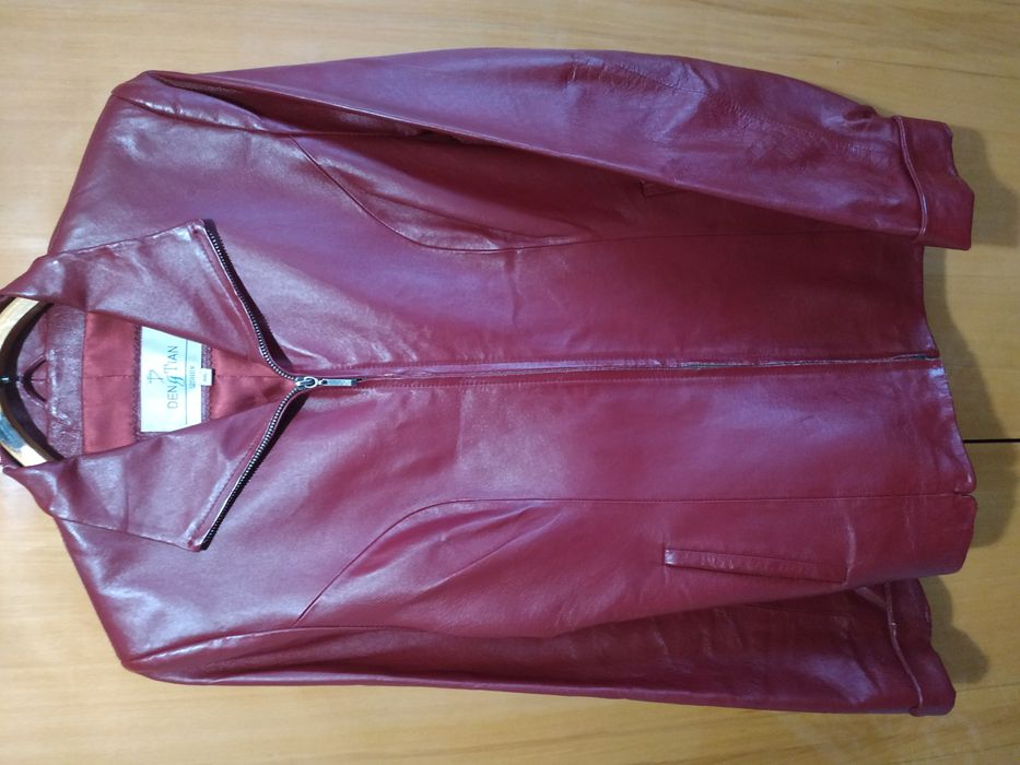 Пиджак кожаный, женский