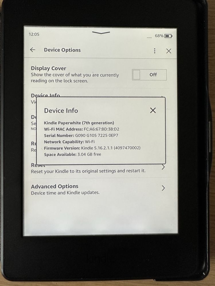 Kindle Paperwhite 3 (7th gen) Bez reklam