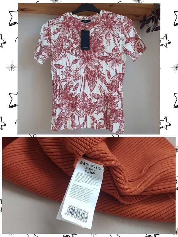 Sukienka ceglana S-M + bluzka t-shirt na M kę