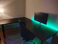 duże biurko 240x160cm LED używane