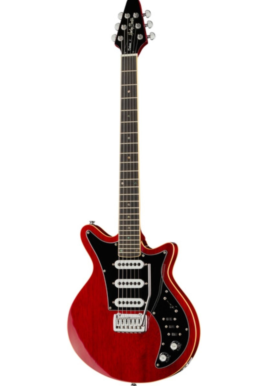 Harley Benton BM-75 Trans Red Deluxe Series (ustawiony)