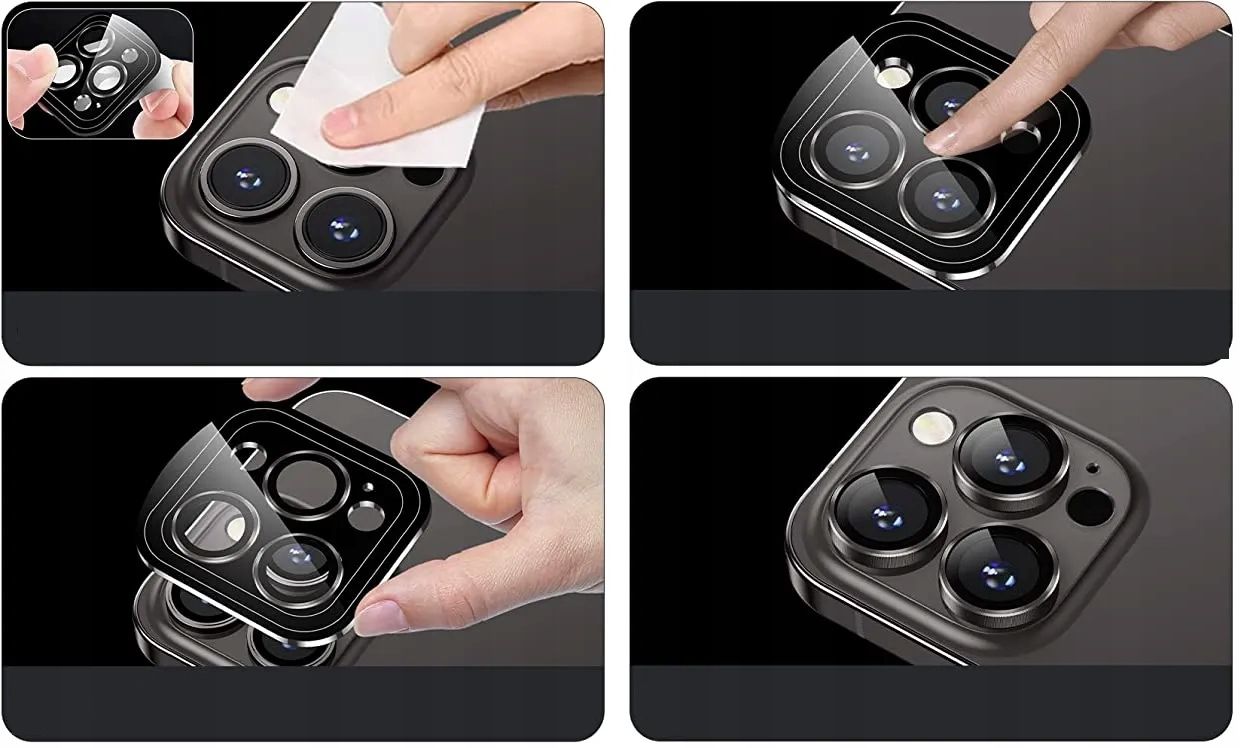 Soczewki Na Aparat Do Iphone 13 Pro / 13 Pro Max Szkło Mocne Łatwy