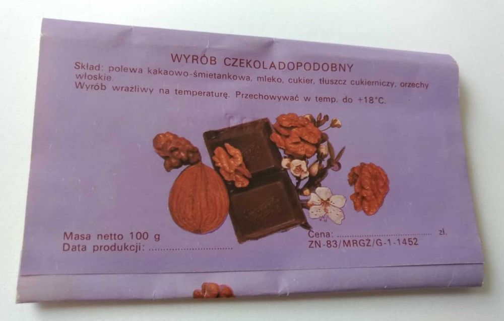 Opakowania po czekoladach Wedel , PRL