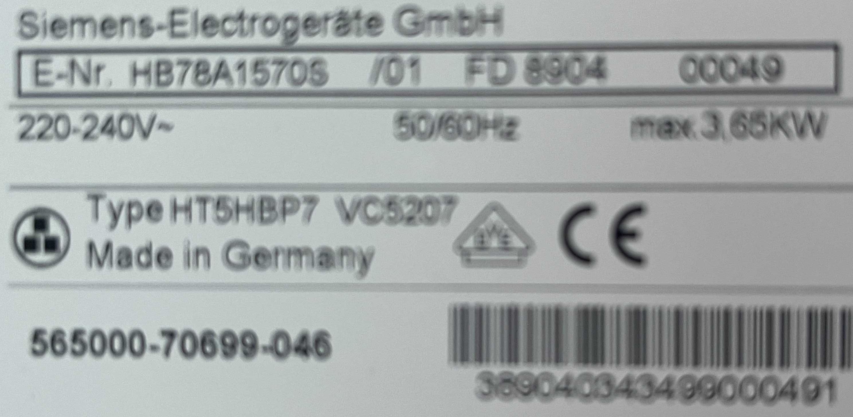Духовка Siemens HB78A1570S ідеальна Made in Germany піроліз укр меню