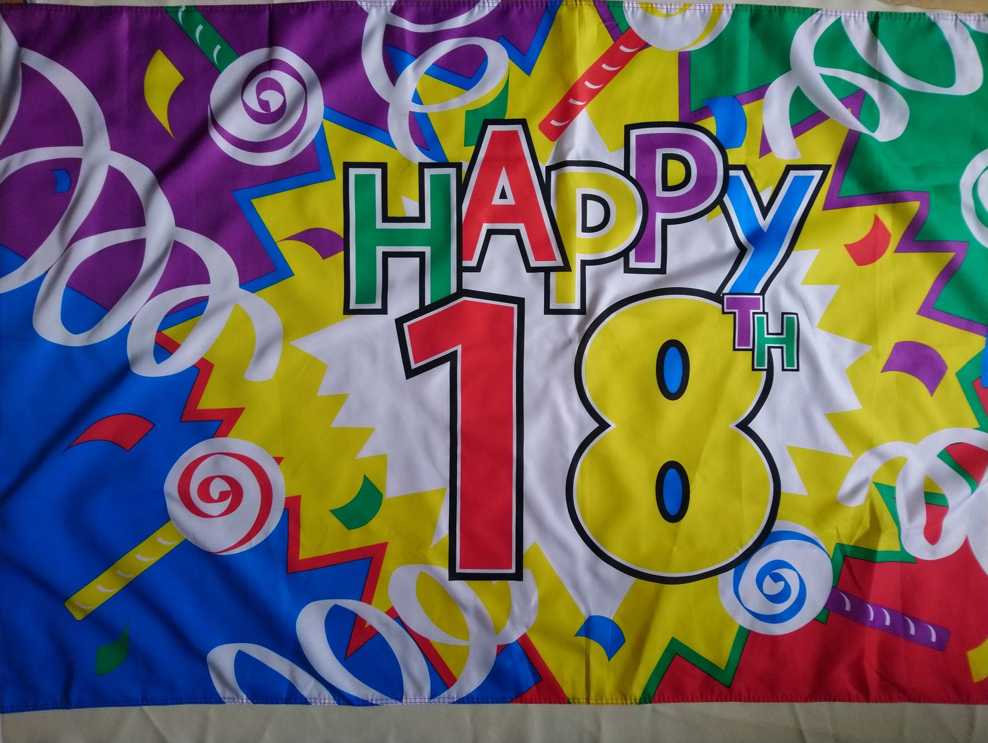 Плакат флаг Happy 18