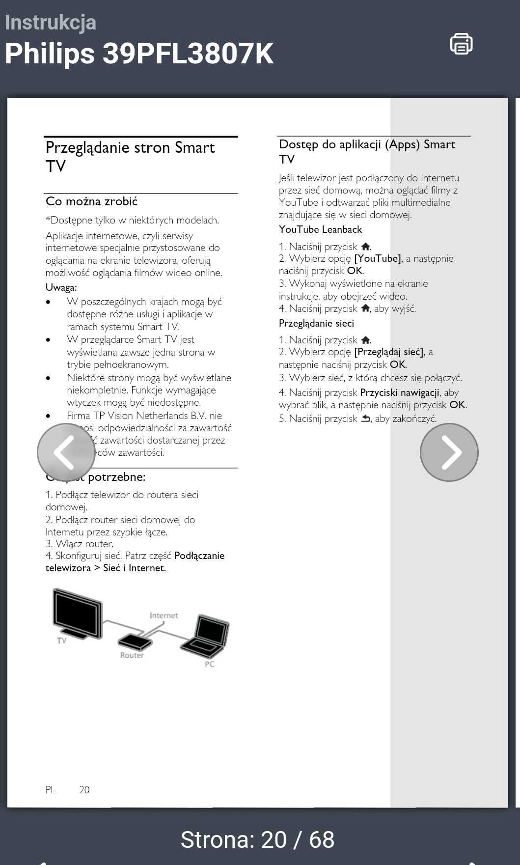 Telewizor Philips 39PFL3807K/02 + przystawka streamingowa WiFi MiBox