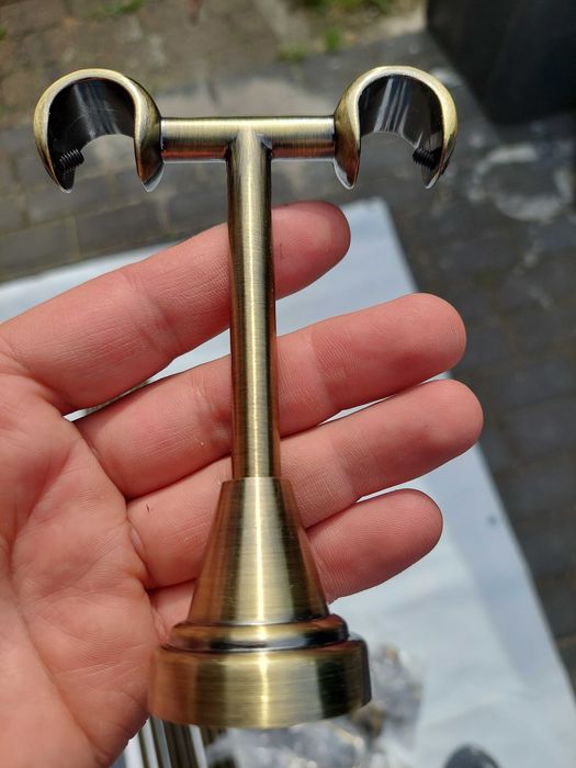 Karnisz podwójny kolor mosiężny 150cm